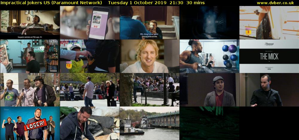 Impractical Jokers US (Paramount Network) Tuesday 1 October 2019 21:30 - 22:00