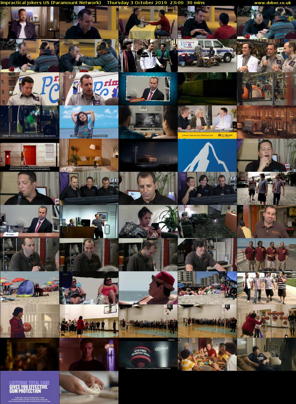 Impractical Jokers US (Paramount Network) Thursday 3 October 2019 23:00 - 23:30