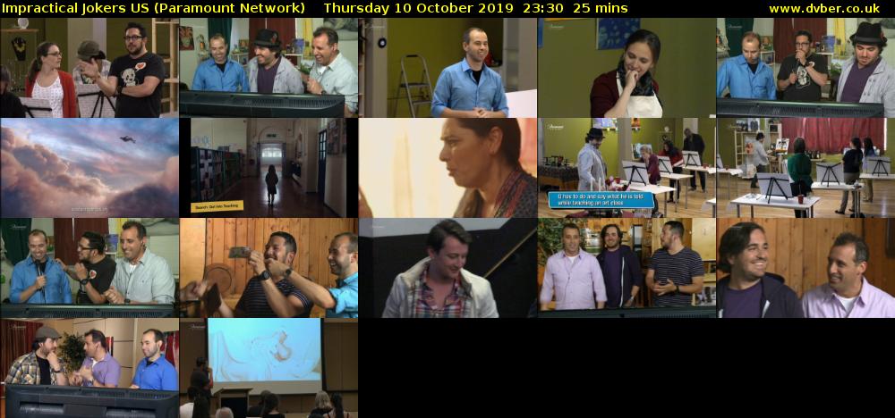 Impractical Jokers US (Paramount Network) Thursday 10 October 2019 23:30 - 23:55