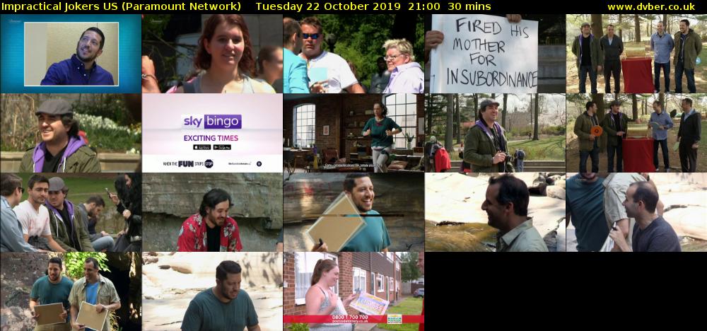 Impractical Jokers US (Paramount Network) Tuesday 22 October 2019 21:00 - 21:30