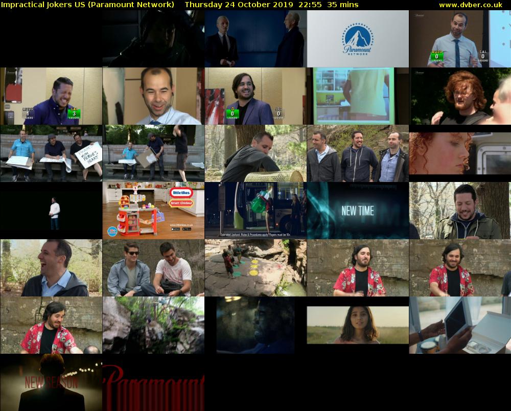 Impractical Jokers US (Paramount Network) Thursday 24 October 2019 22:55 - 23:30