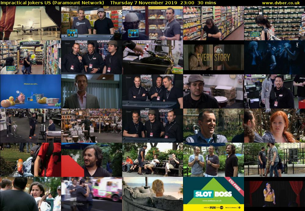 Impractical Jokers US (Paramount Network) Thursday 7 November 2019 23:00 - 23:30