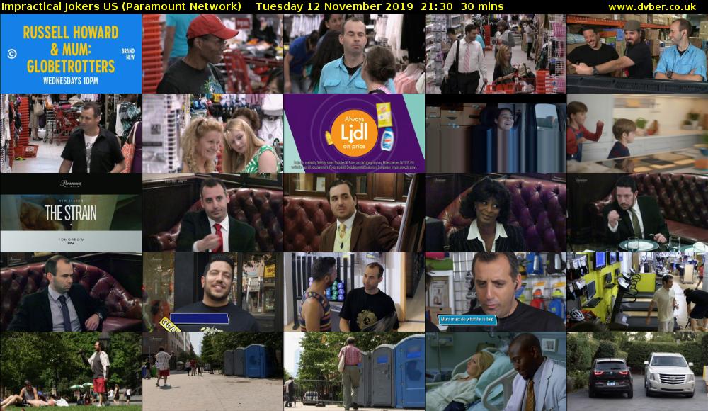 Impractical Jokers US (Paramount Network) Tuesday 12 November 2019 21:30 - 22:00