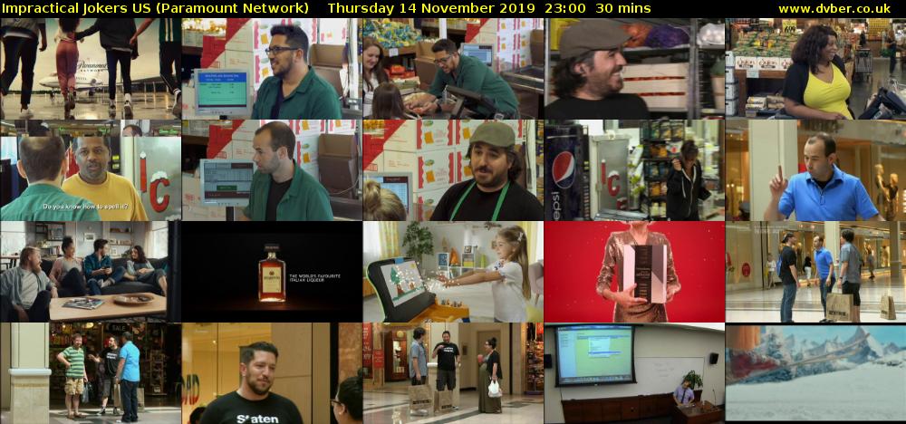 Impractical Jokers US (Paramount Network) Thursday 14 November 2019 23:00 - 23:30