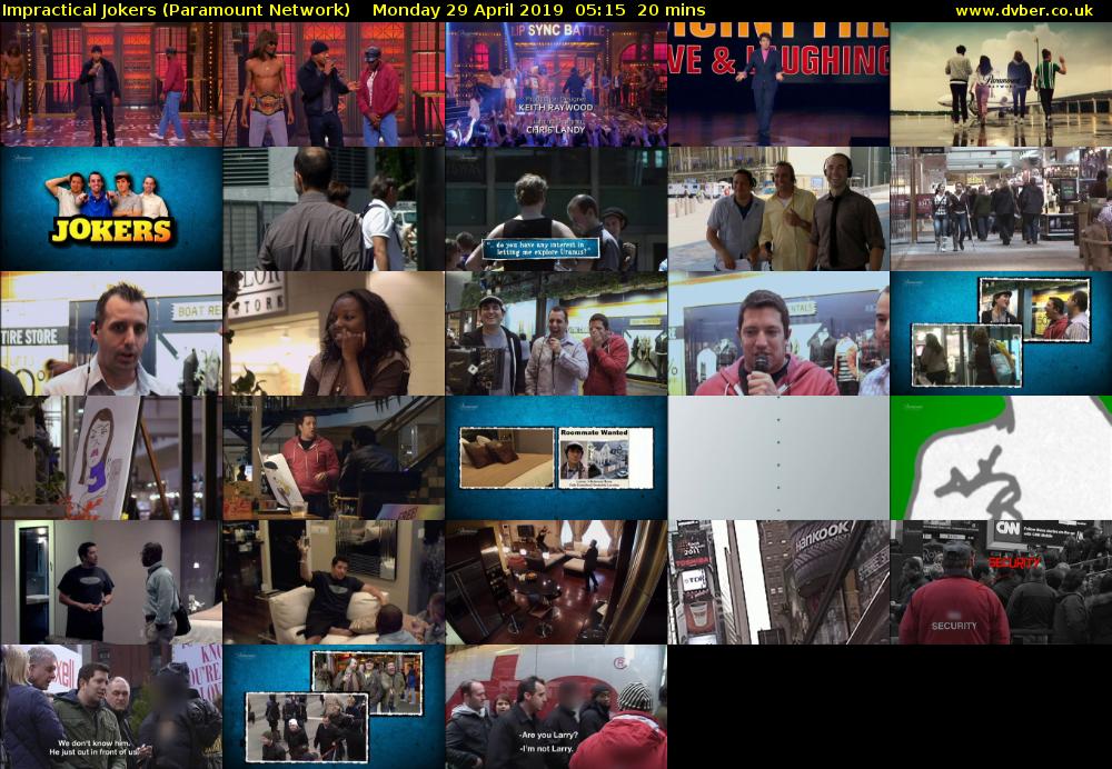 Impractical Jokers (Paramount Network) Monday 29 April 2019 05:15 - 05:35