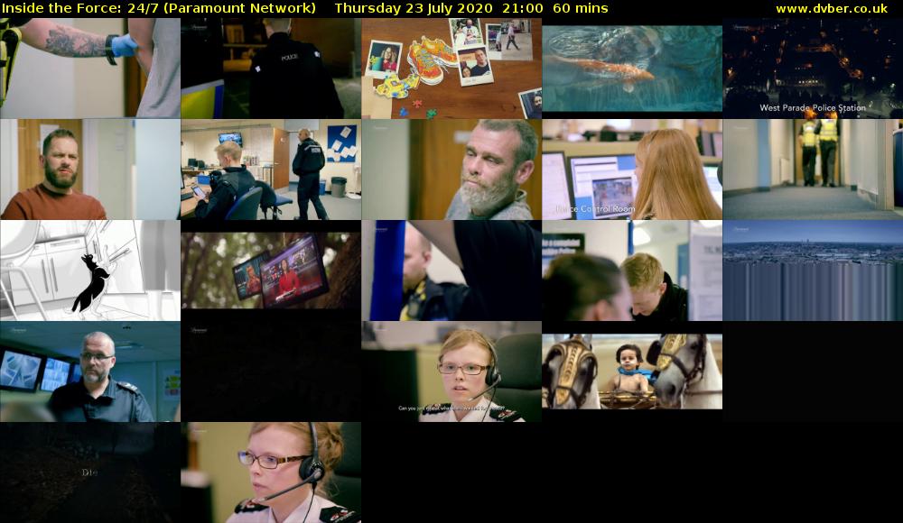 Inside the Force: 24/7 (Paramount Network) Thursday 23 July 2020 21:00 - 22:00