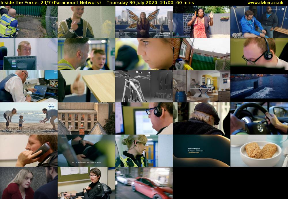 Inside the Force: 24/7 (Paramount Network) Thursday 30 July 2020 21:00 - 22:00
