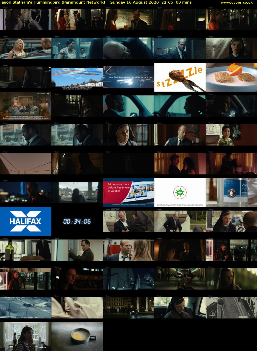 Jason Statham's Hummingbird (Paramount Network) Sunday 16 August 2020 22:05 - 23:05