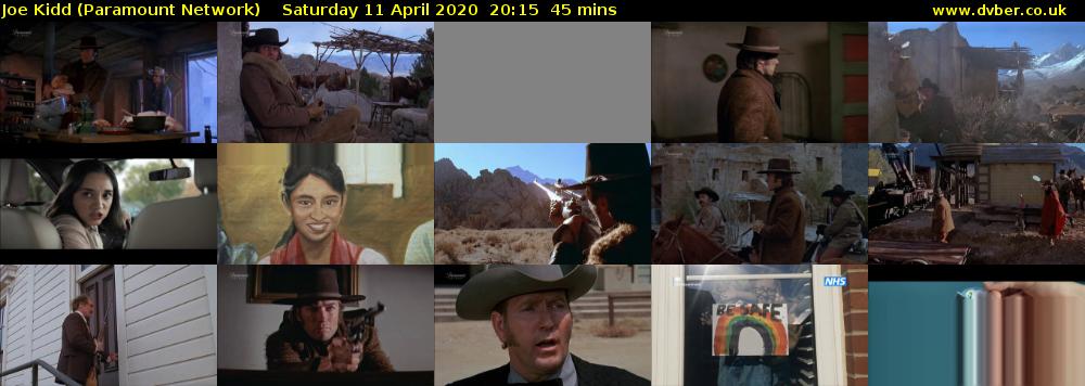 Joe Kidd (Paramount Network) Saturday 11 April 2020 20:15 - 21:00