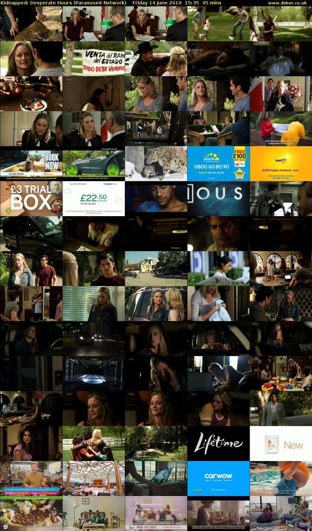 Kidnapped: Desperate Hours (Paramount Network) Friday 14 June 2019 15:35 - 16:20