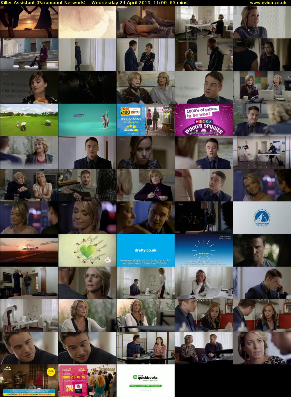 Killer Assistant (Paramount Network) Wednesday 24 April 2019 11:00 - 12:05