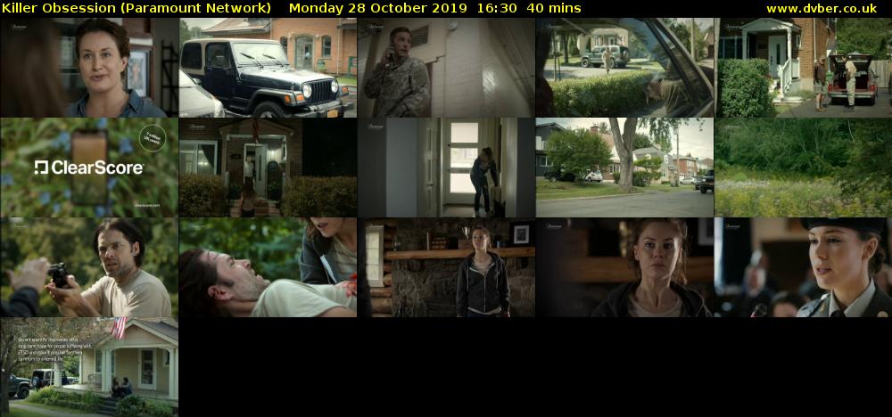 Killer Obsession (Paramount Network) Monday 28 October 2019 16:30 - 17:10