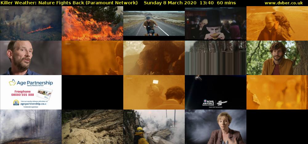 Killer Weather: Nature Fights Back (Paramount Network) Sunday 8 March 2020 13:40 - 14:40