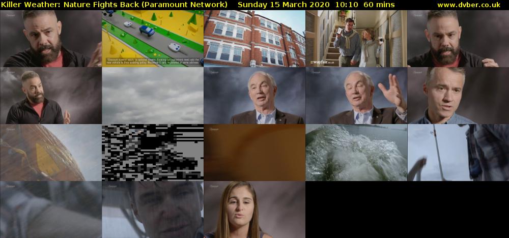 Killer Weather: Nature Fights Back (Paramount Network) Sunday 15 March 2020 10:10 - 11:10