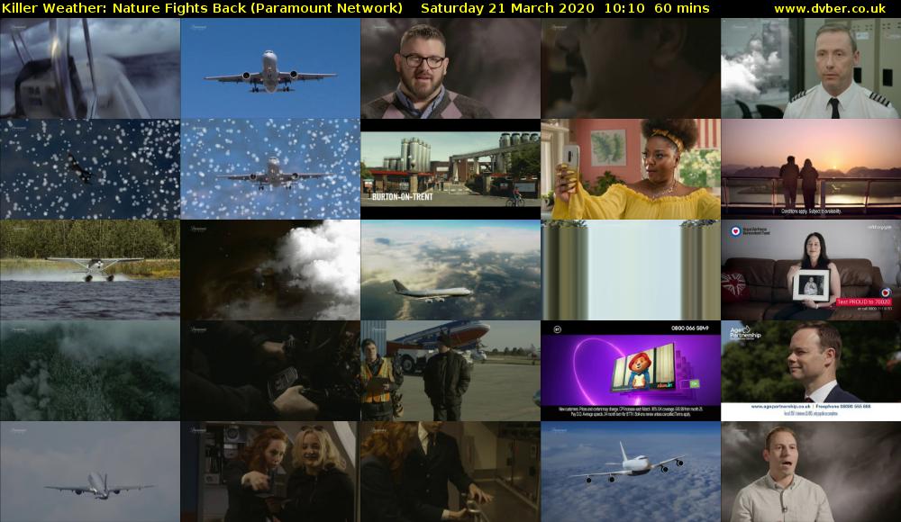 Killer Weather: Nature Fights Back (Paramount Network) Saturday 21 March 2020 10:10 - 11:10