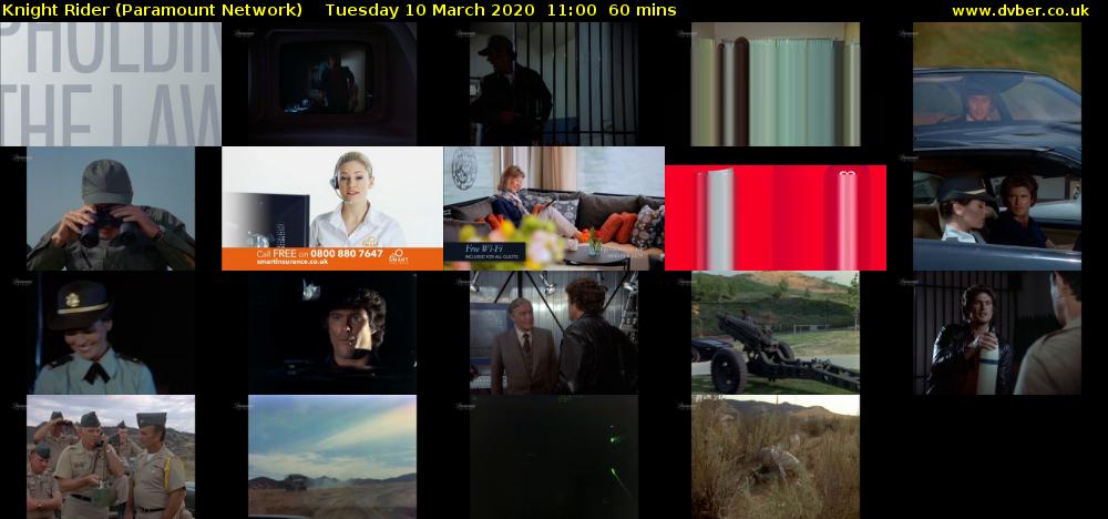 Knight Rider (Paramount Network) Tuesday 10 March 2020 11:00 - 12:00