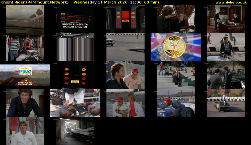 Knight Rider (Paramount Network) Wednesday 11 March 2020 11:00 - 12:00