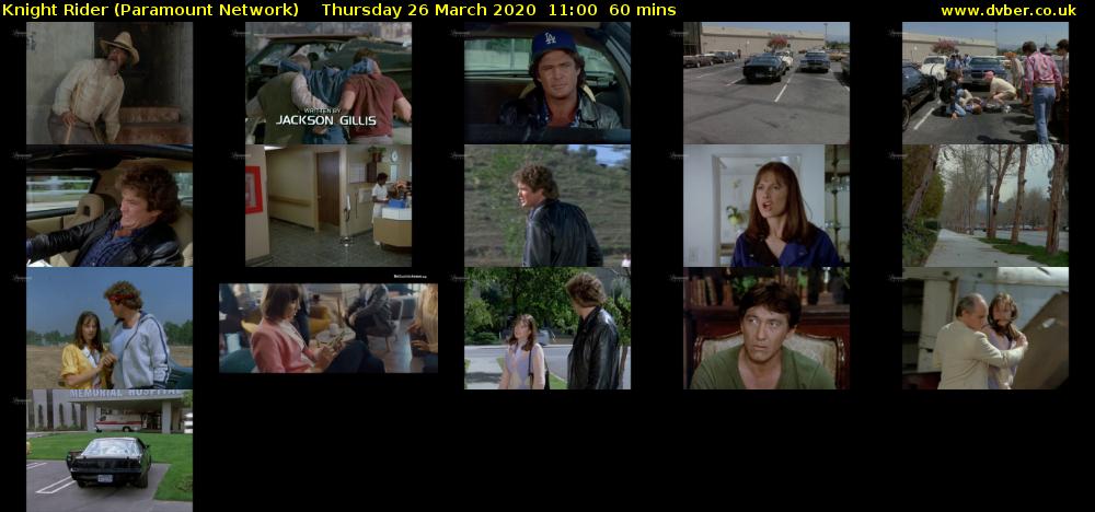 Knight Rider (Paramount Network) Thursday 26 March 2020 11:00 - 12:00