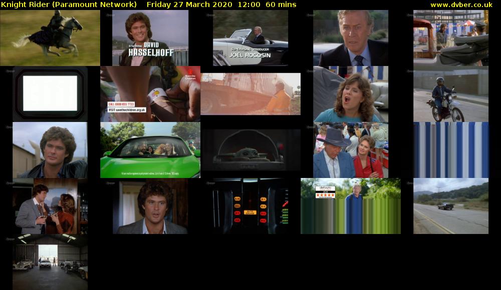 Knight Rider (Paramount Network) Friday 27 March 2020 12:00 - 13:00