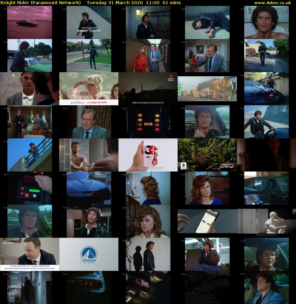 Knight Rider (Paramount Network) Tuesday 31 March 2020 11:00 - 12:01