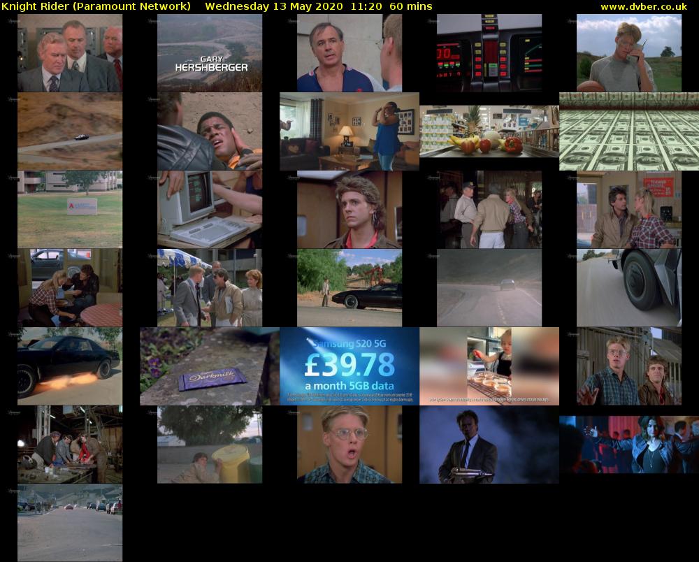 Knight Rider (Paramount Network) Wednesday 13 May 2020 11:20 - 12:20