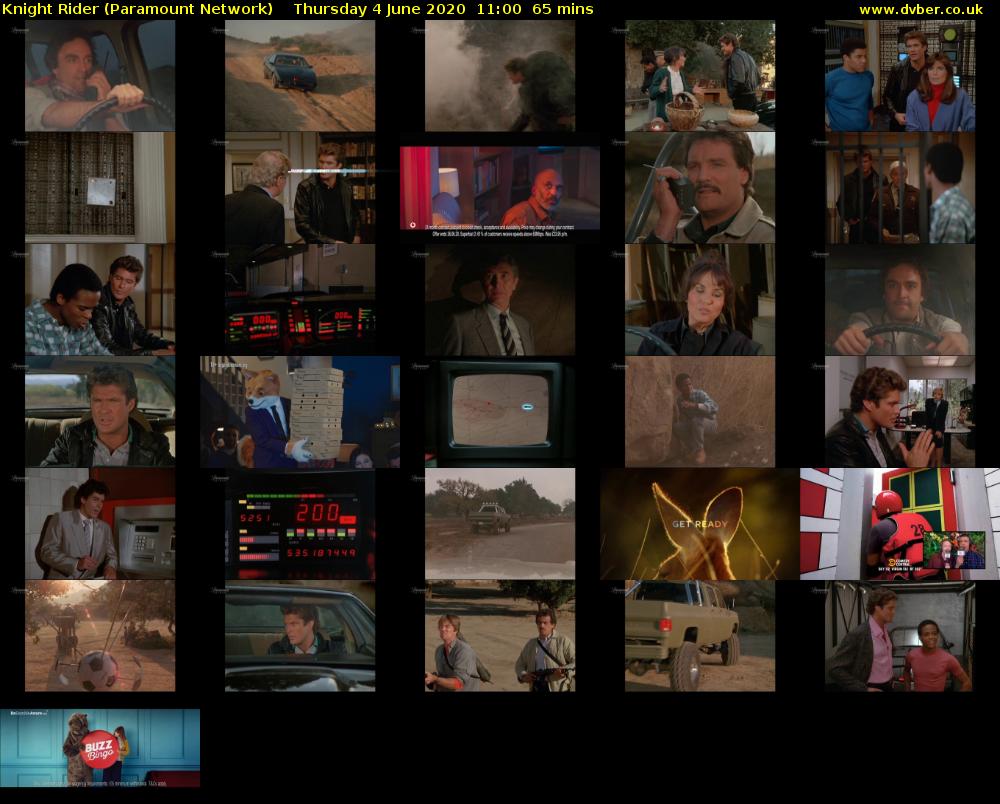 Knight Rider (Paramount Network) Thursday 4 June 2020 11:00 - 12:05