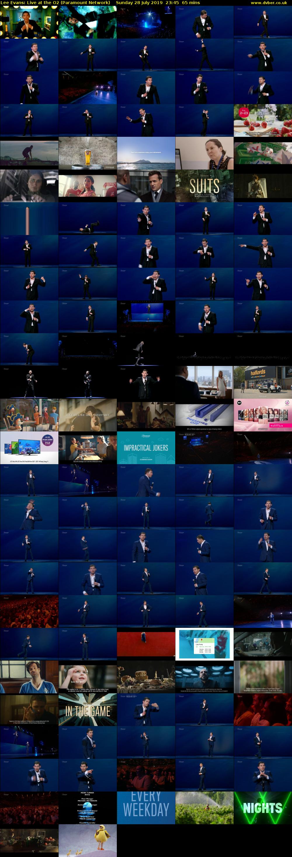 Lee Evans: Live at the O2 (Paramount Network) Sunday 28 July 2019 23:45 - 00:50