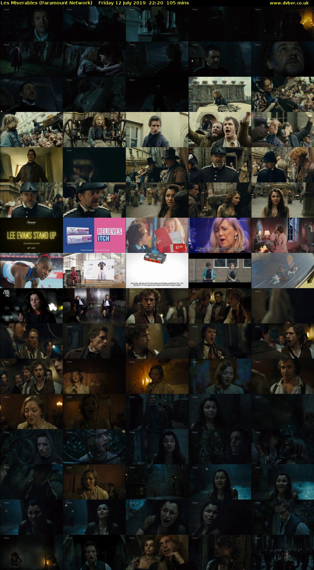 Les Miserables (Paramount Network) Friday 12 July 2019 22:20 - 00:05