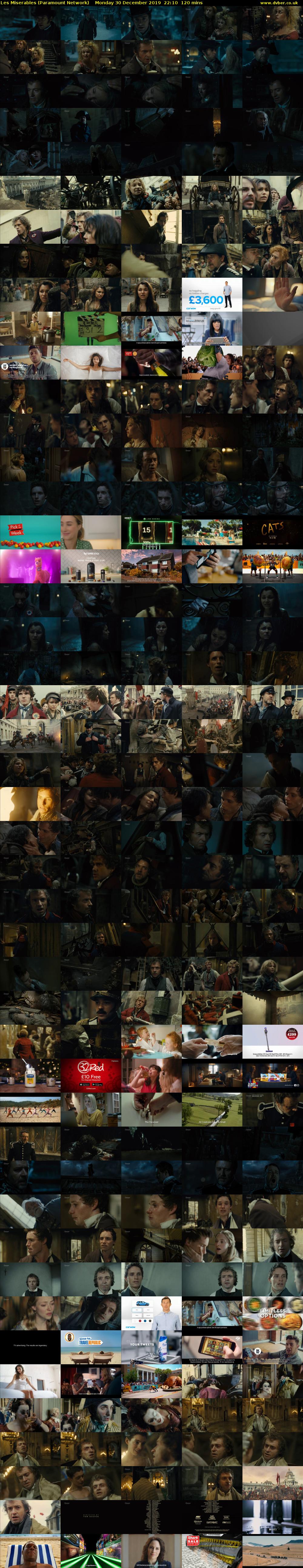 Les Miserables (Paramount Network) Monday 30 December 2019 22:10 - 00:10