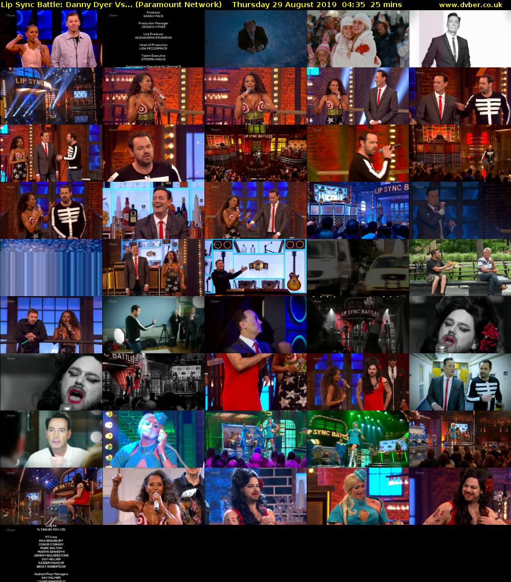 Lip Sync Battle: Danny Dyer Vs... (Paramount Network) Thursday 29 August 2019 04:35 - 05:00