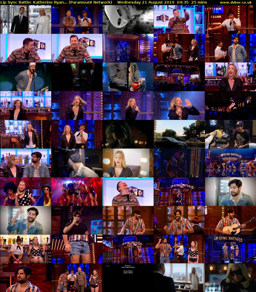 Lip Sync Battle: Katherine Ryan... (Paramount Network) Wednesday 21 August 2019 04:35 - 05:00