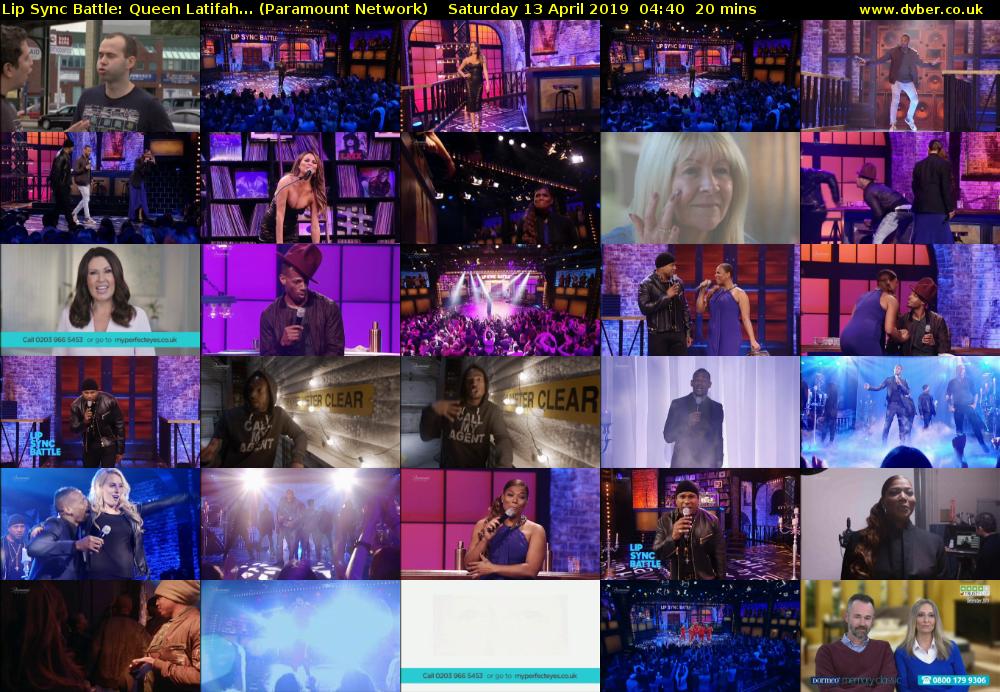 Lip Sync Battle: Queen Latifah... (Paramount Network) Saturday 13 April 2019 04:40 - 05:00