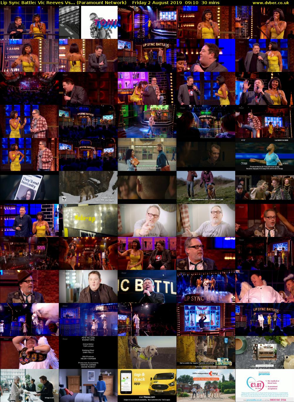 Lip Sync Battle: Vic Reeves Vs... (Paramount Network) Friday 2 August 2019 09:10 - 09:40