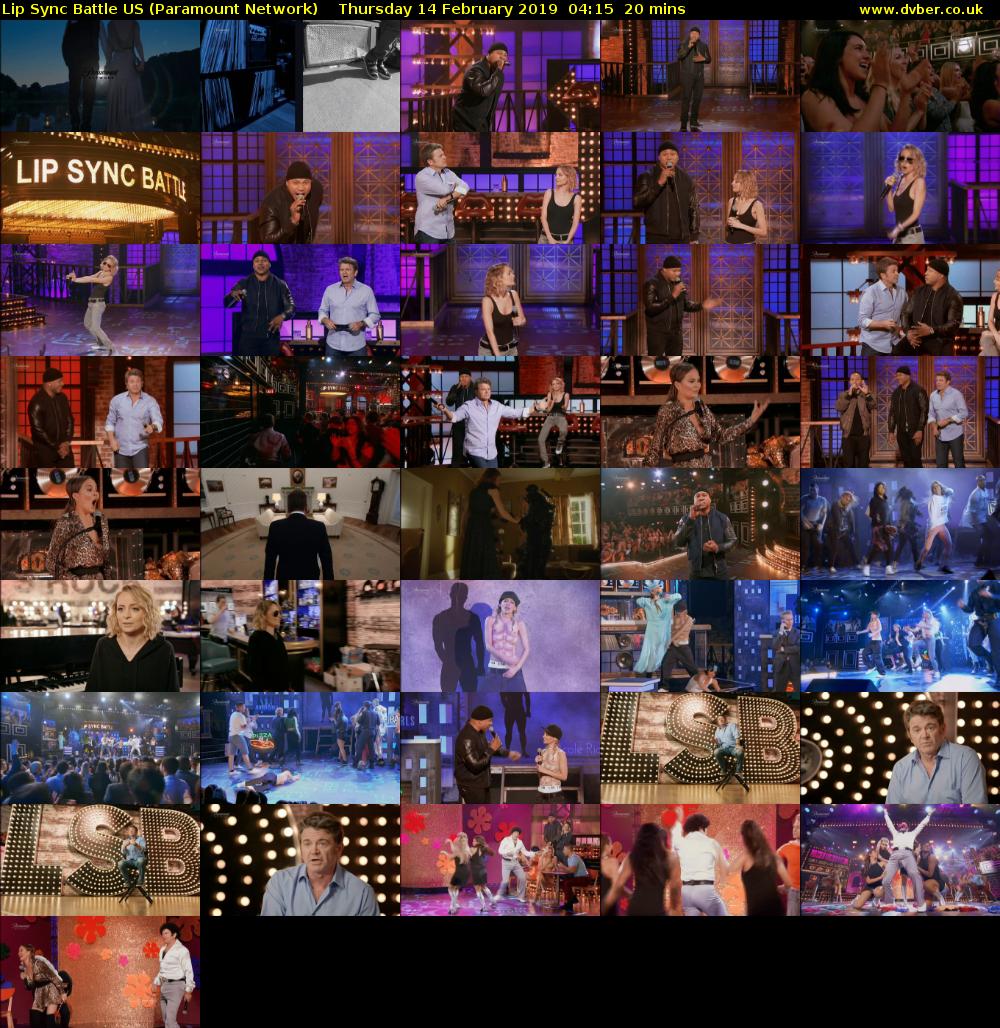 Lip Sync Battle US (Paramount Network) Thursday 14 February 2019 04:15 - 04:35