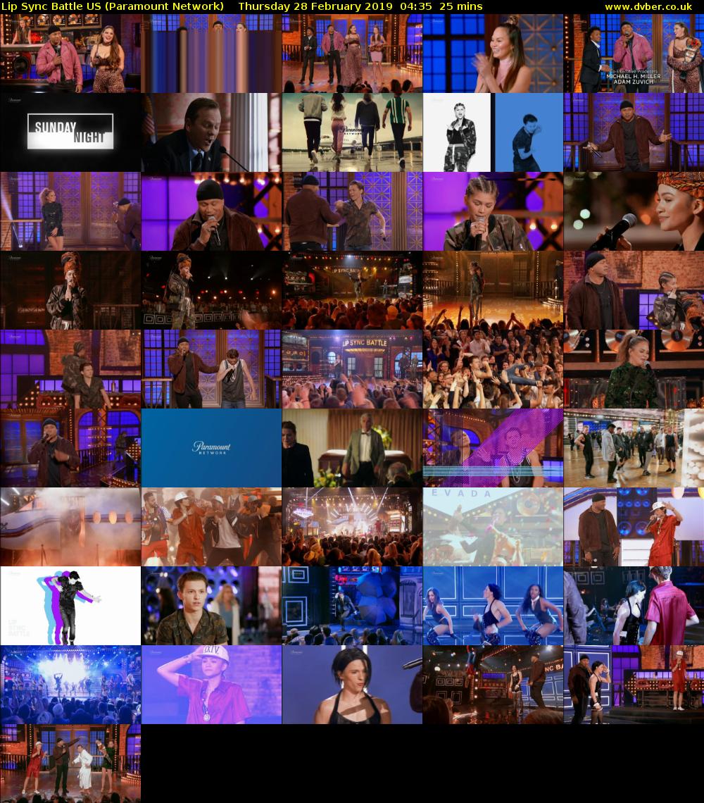 Lip Sync Battle US (Paramount Network) Thursday 28 February 2019 04:35 - 05:00