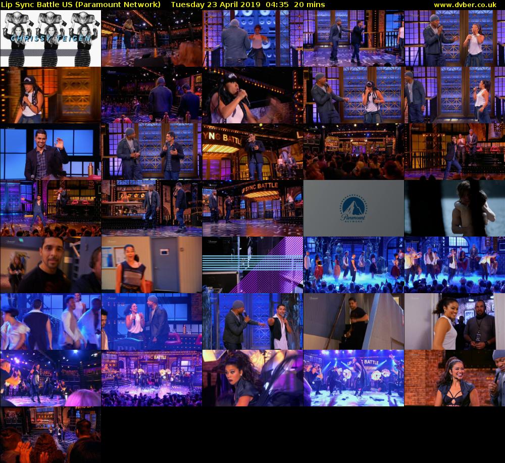 Lip Sync Battle US (Paramount Network) Tuesday 23 April 2019 04:35 - 04:55