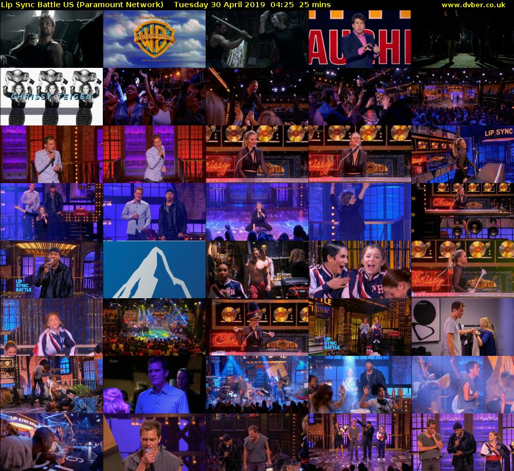Lip Sync Battle US (Paramount Network) Tuesday 30 April 2019 04:25 - 04:50