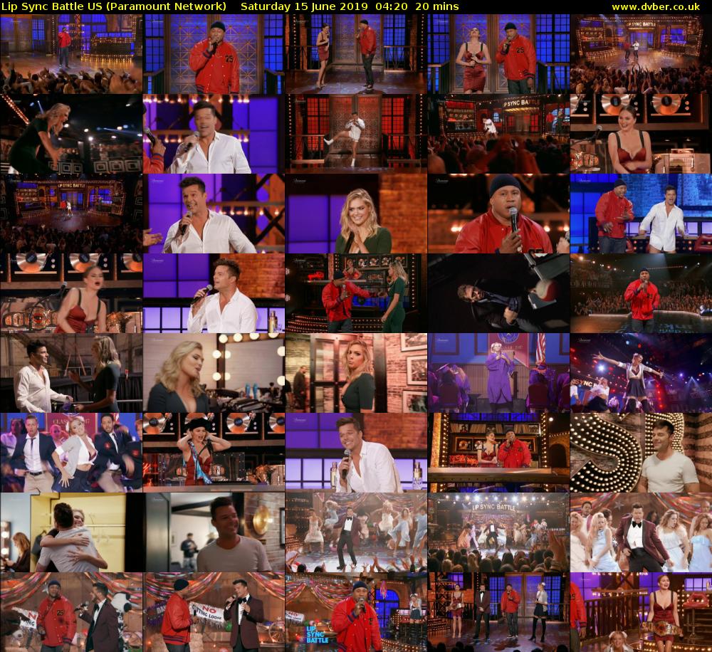 Lip Sync Battle US (Paramount Network) Saturday 15 June 2019 04:20 - 04:40