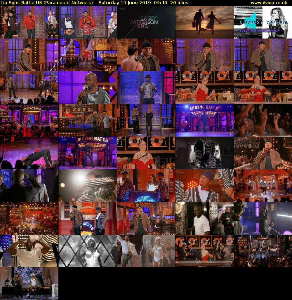Lip Sync Battle US (Paramount Network) Saturday 15 June 2019 04:40 - 05:00