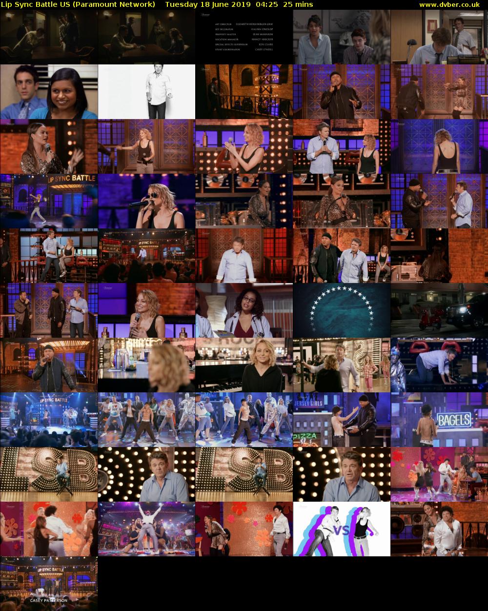Lip Sync Battle US (Paramount Network) Tuesday 18 June 2019 04:25 - 04:50