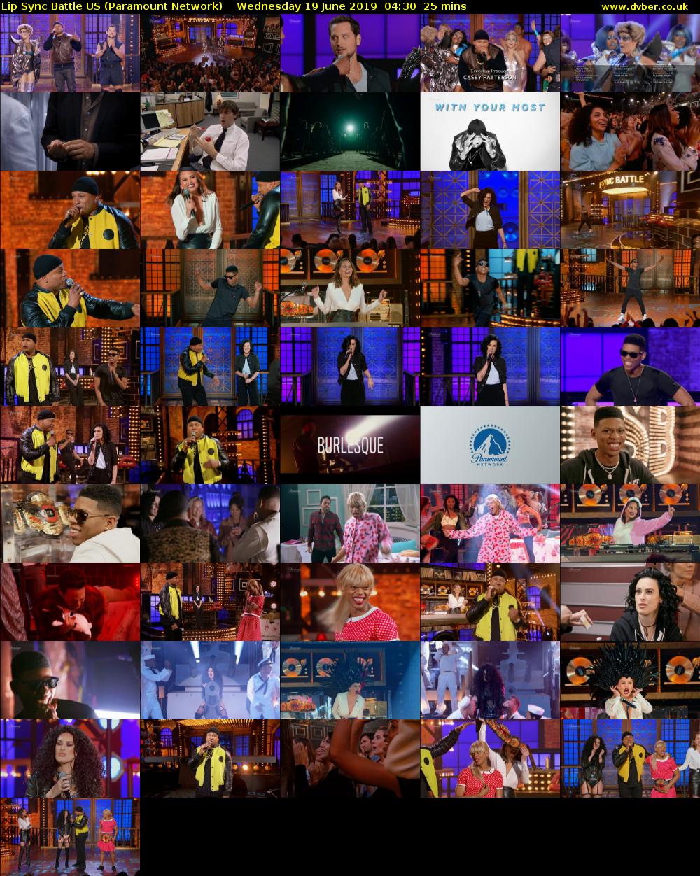 Lip Sync Battle US (Paramount Network) Wednesday 19 June 2019 04:30 - 04:55