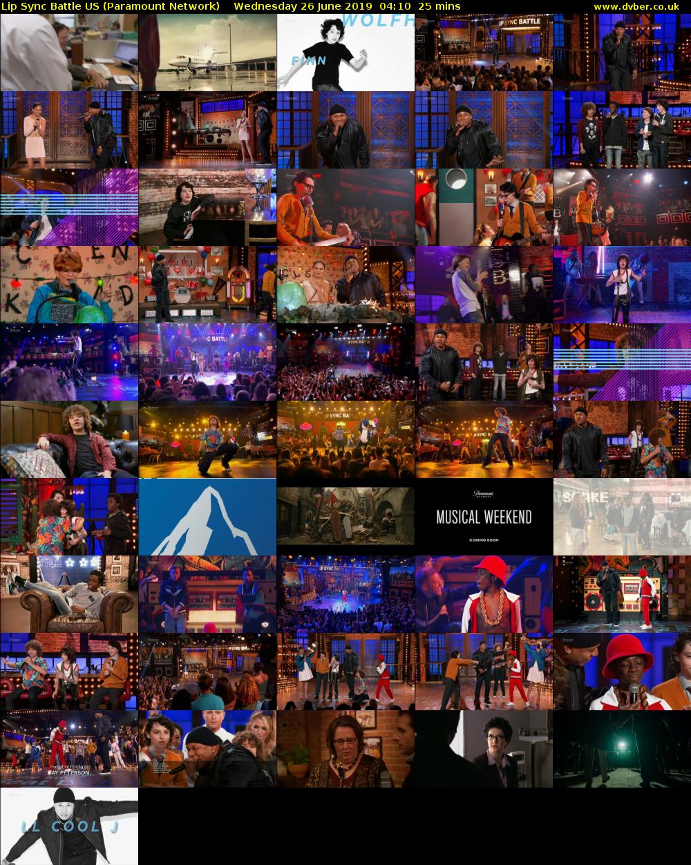 Lip Sync Battle US (Paramount Network) Wednesday 26 June 2019 04:10 - 04:35