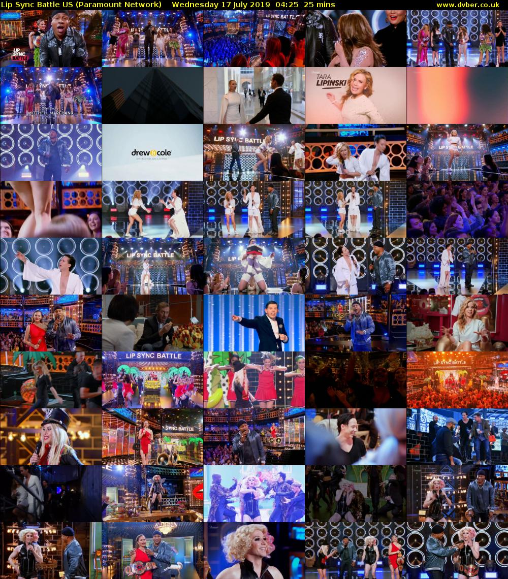 Lip Sync Battle US (Paramount Network) Wednesday 17 July 2019 04:25 - 04:50