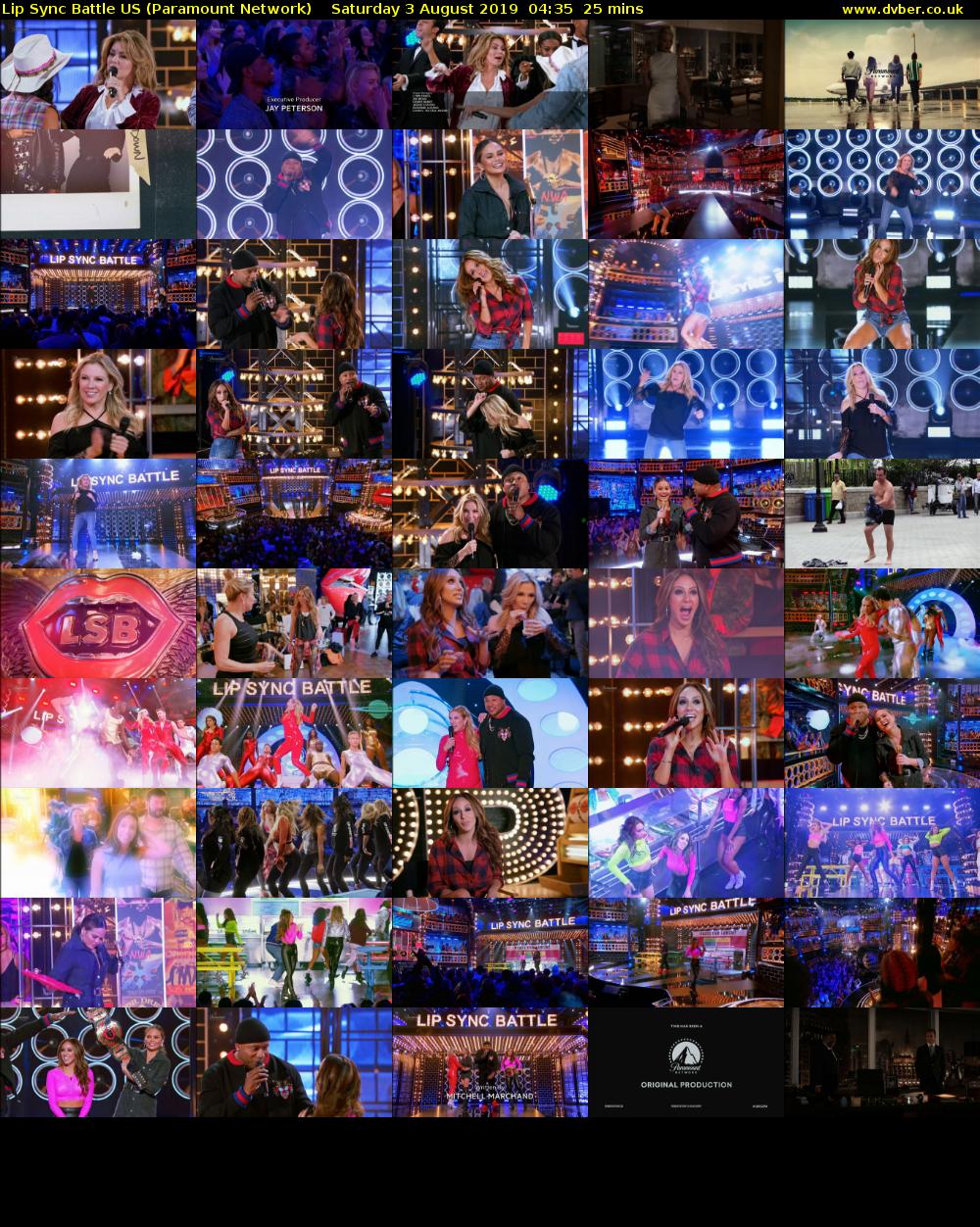 Lip Sync Battle US (Paramount Network) Saturday 3 August 2019 04:35 - 05:00