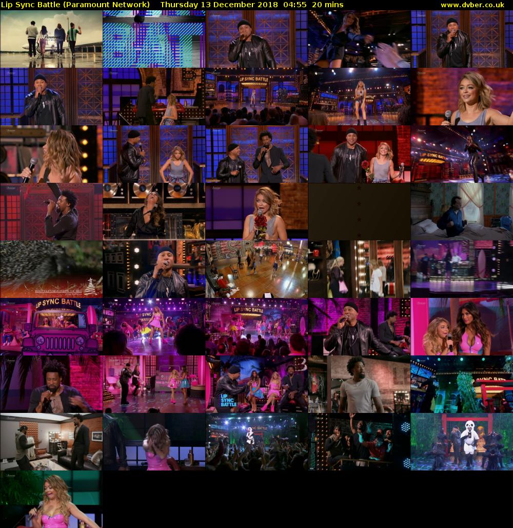 Lip Sync Battle (Paramount Network) Thursday 13 December 2018 04:55 - 05:15