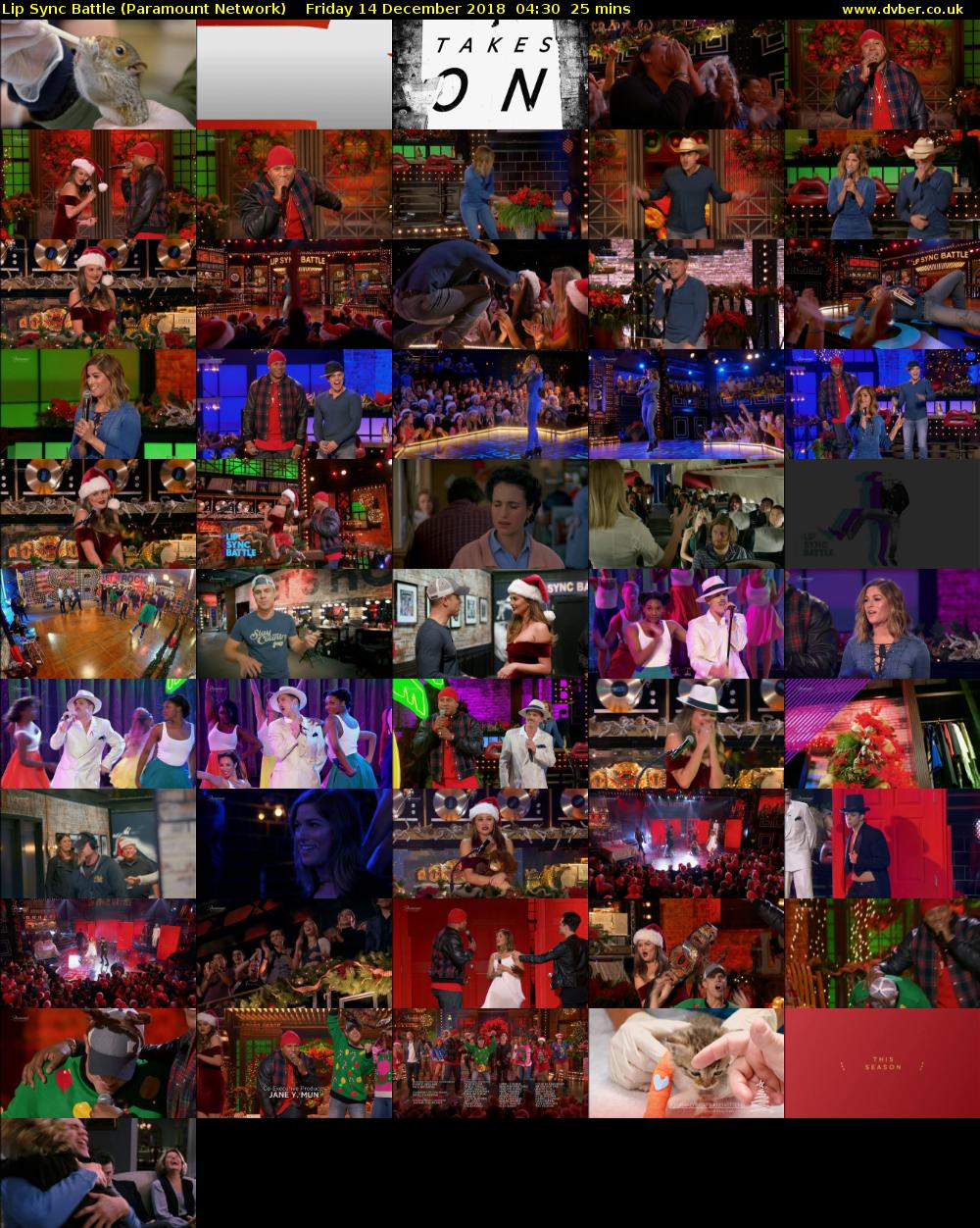 Lip Sync Battle (Paramount Network) Friday 14 December 2018 04:30 - 04:55