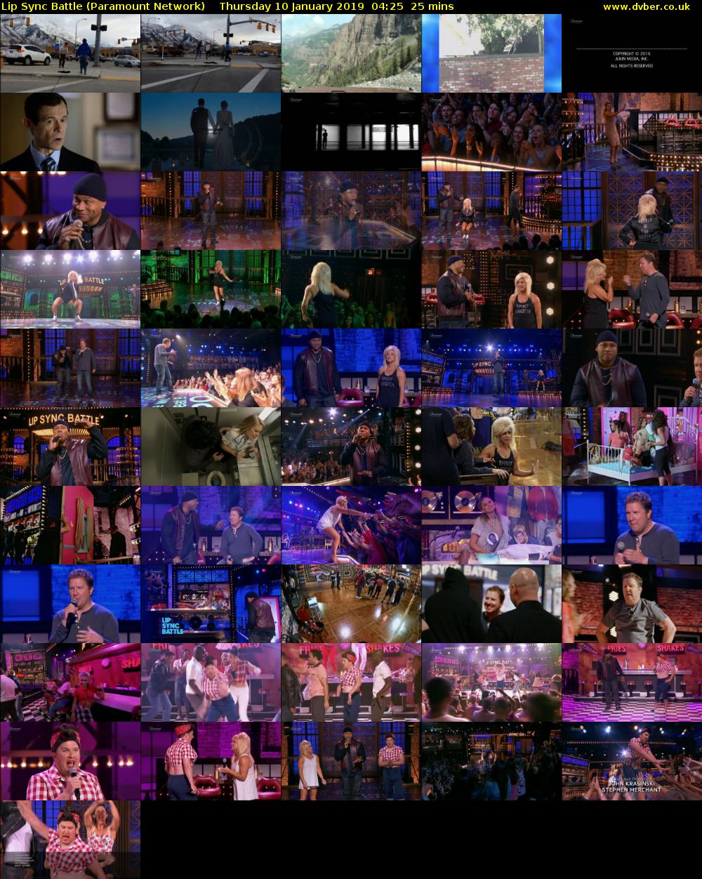 Lip Sync Battle (Paramount Network) Thursday 10 January 2019 04:25 - 04:50