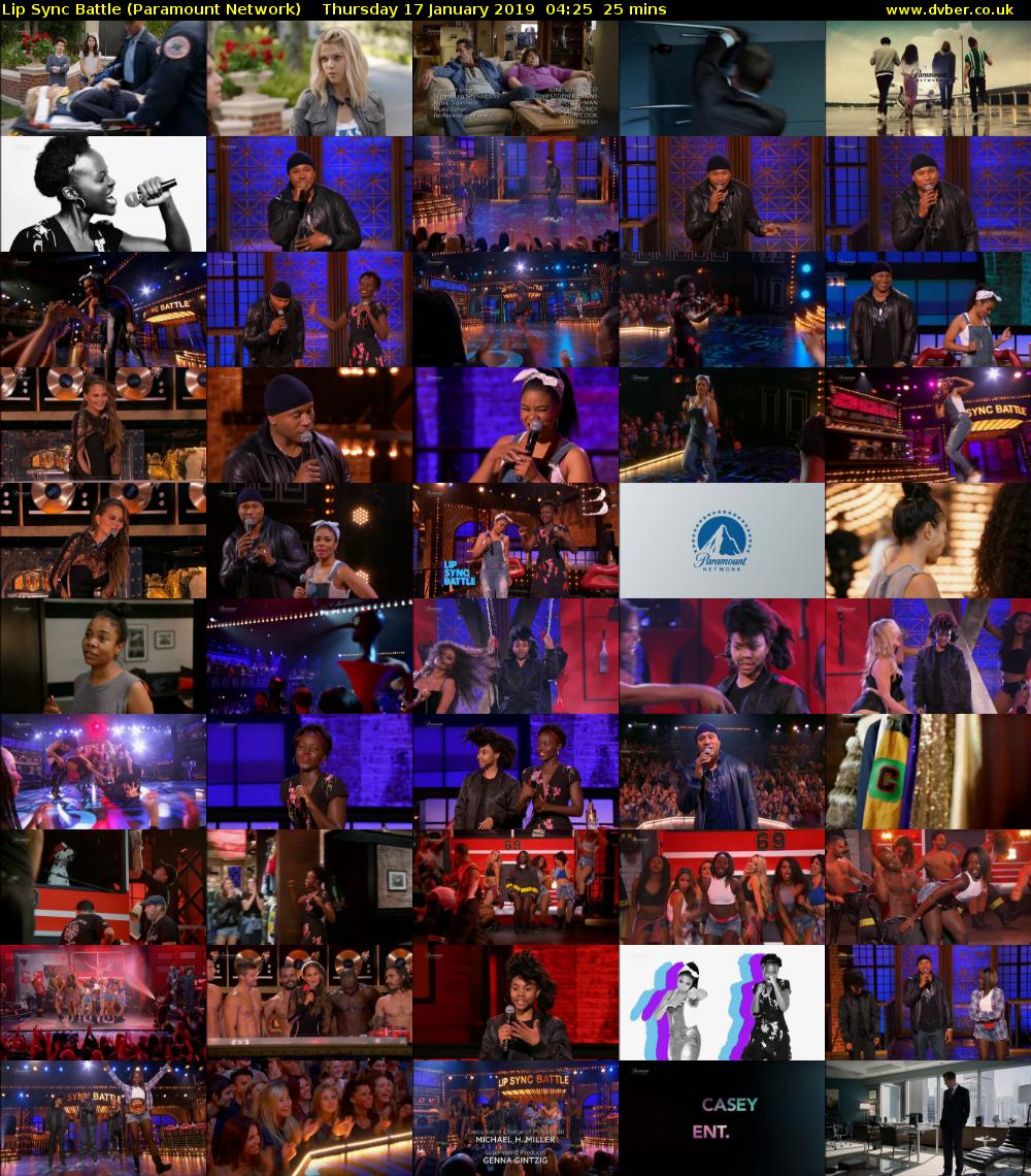 Lip Sync Battle (Paramount Network) Thursday 17 January 2019 04:25 - 04:50