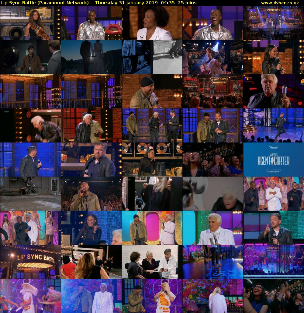 Lip Sync Battle (Paramount Network) Thursday 31 January 2019 04:35 - 05:00