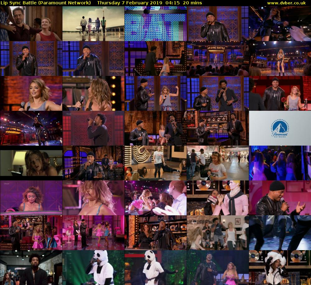 Lip Sync Battle (Paramount Network) Thursday 7 February 2019 04:15 - 04:35